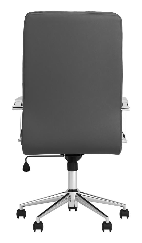 Ximena Gray High Back Upholstered Office Chair - 801745 - Bien Home Furniture & Electronics