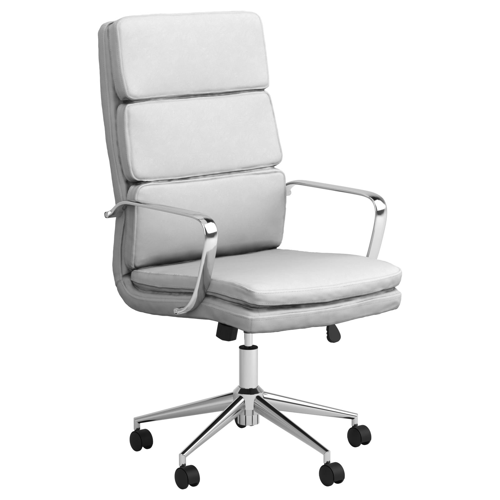 Ximena White High Back Upholstered Office Chair - 801746 - Bien Home Furniture & Electronics