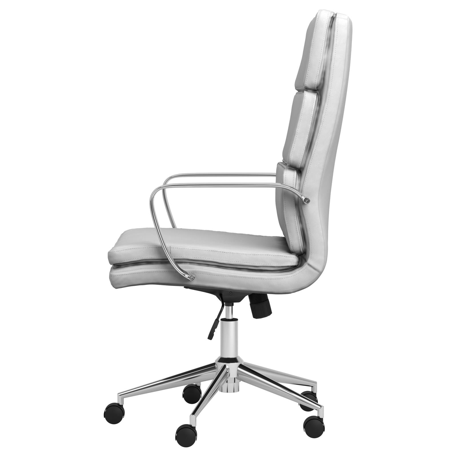 Ximena White High Back Upholstered Office Chair - 801746 - Bien Home Furniture &amp; Electronics