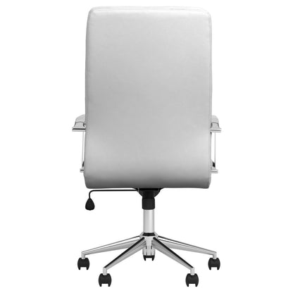 Ximena White High Back Upholstered Office Chair - 801746 - Bien Home Furniture &amp; Electronics