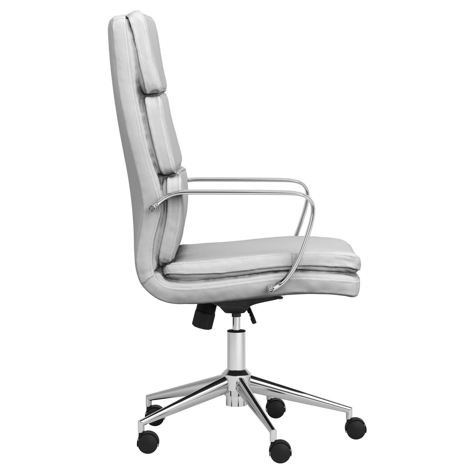 Ximena White High Back Upholstered Office Chair - 801746 - Bien Home Furniture &amp; Electronics