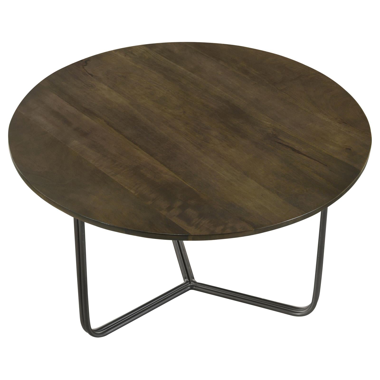 Yaritza Natural/Gunmetal Round Accent Table with Triangle Wire Base - 935995 - Bien Home Furniture & Electronics