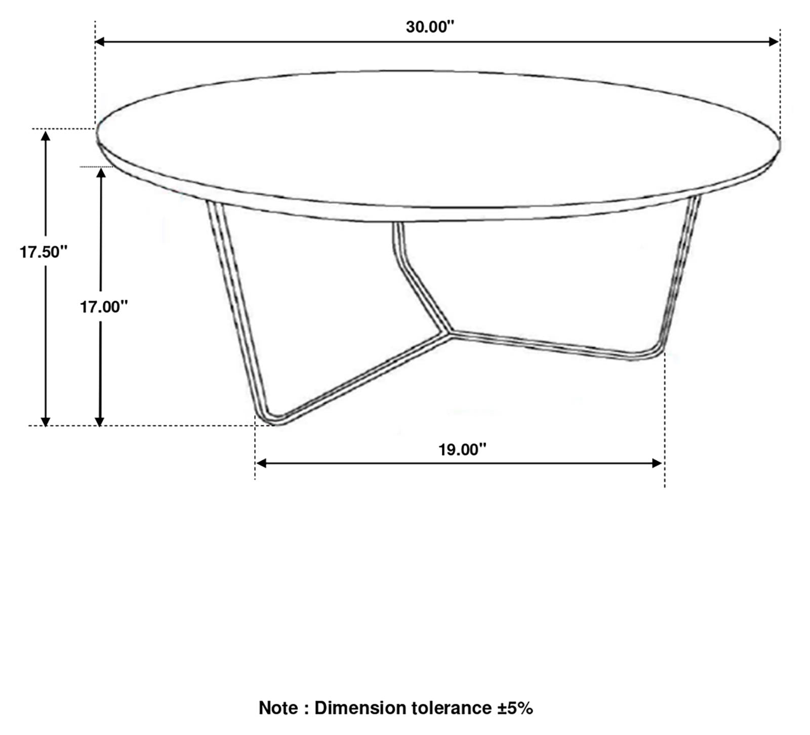 Yaritza Natural/Gunmetal Round Accent Table with Triangle Wire Base - 935995 - Bien Home Furniture & Electronics
