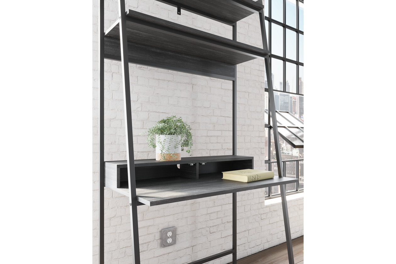 Yarlow Black 36" Home Office Desk with Shelf - H215-27 - Bien Home Furniture & Electronics