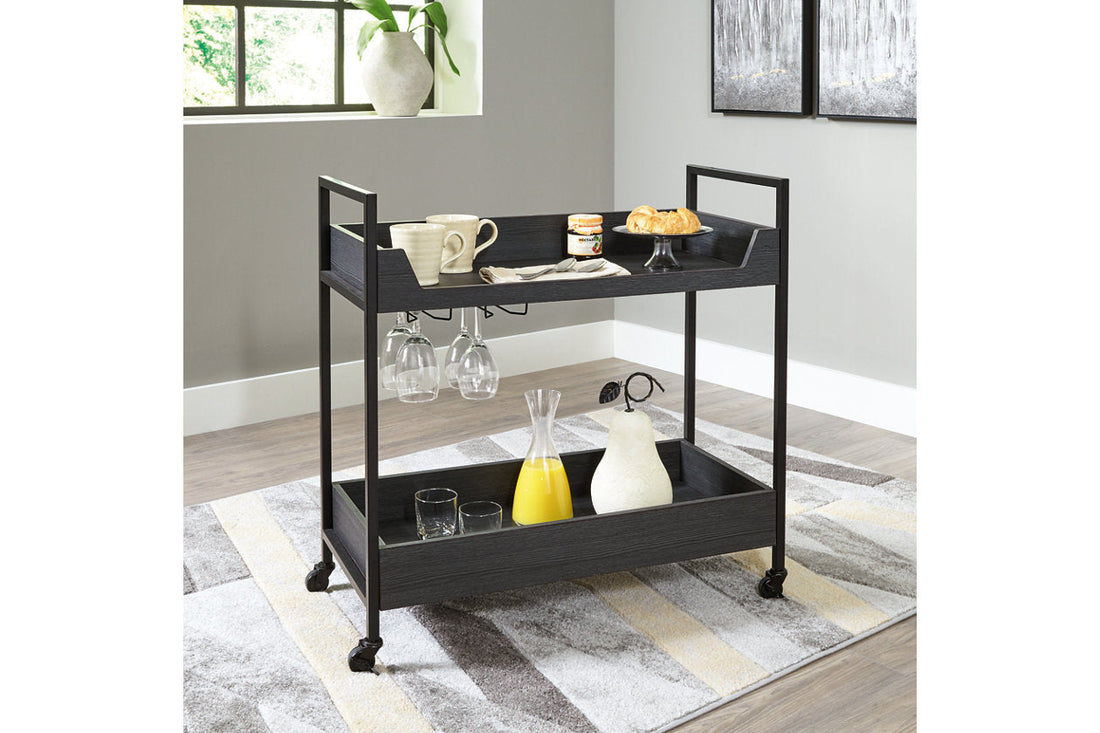 Yarlow Black/Gray Bar Cart - A4000392 - Bien Home Furniture &amp; Electronics
