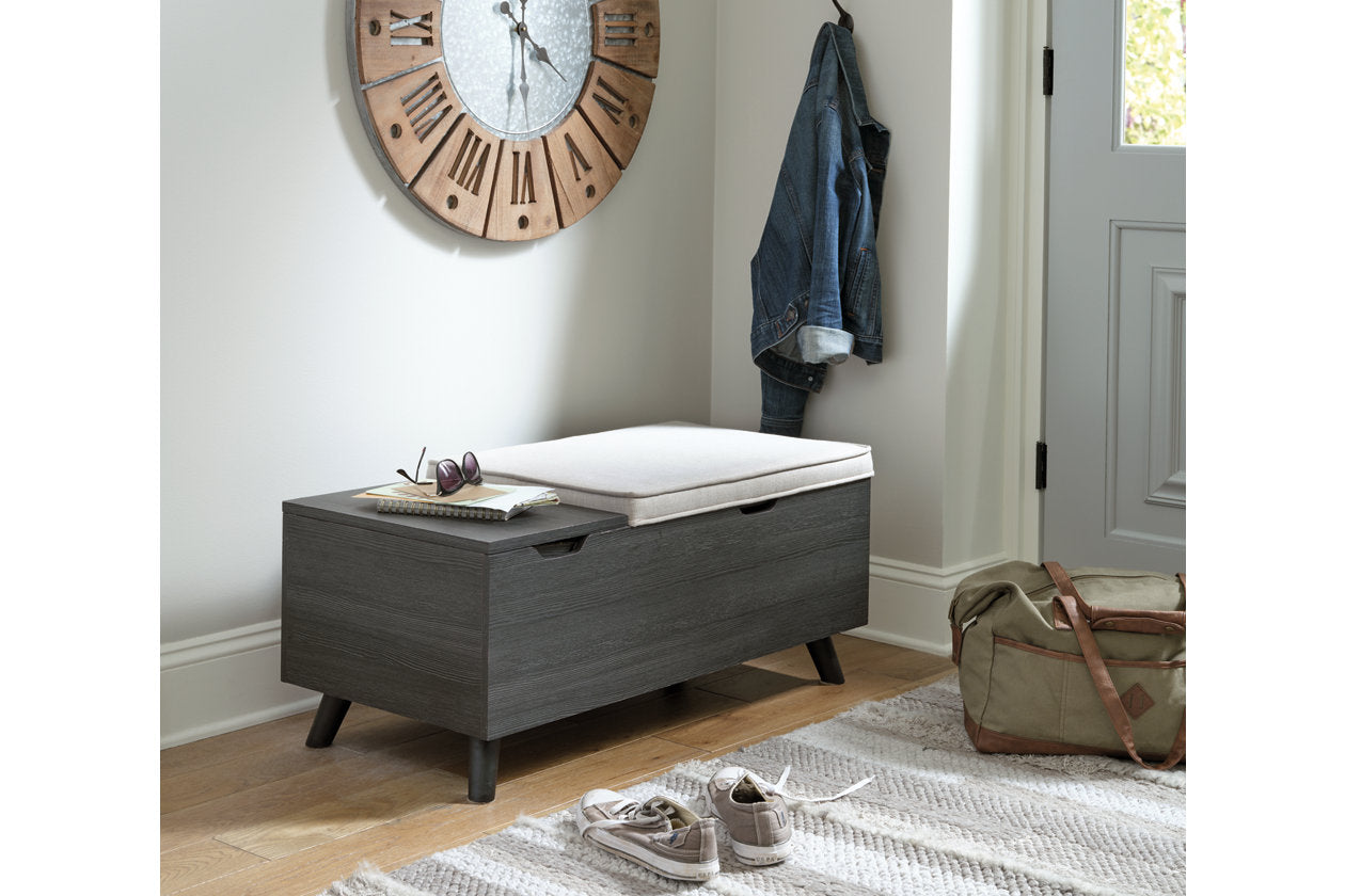 Yarlow Linen/Gray Storage Bench - A3000321 - Bien Home Furniture &amp; Electronics