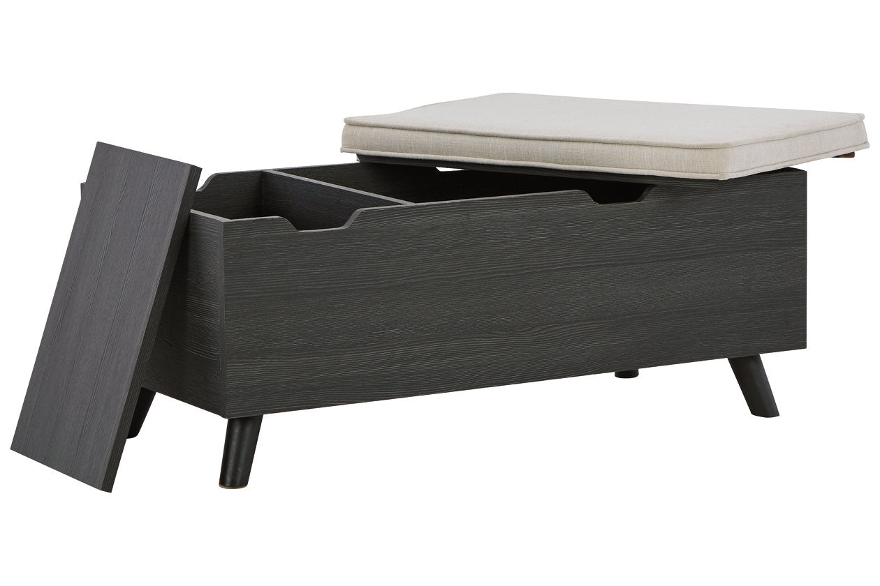 Yarlow Linen/Gray Storage Bench - A3000321 - Bien Home Furniture &amp; Electronics