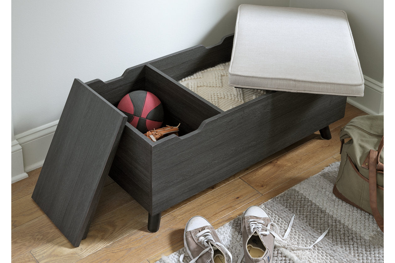 Yarlow Linen/Gray Storage Bench - A3000321 - Bien Home Furniture &amp; Electronics