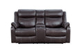 Yerba Brown Microfiber Double Lay Flat Reclining Loveseat - 9990DB-2 - Bien Home Furniture & Electronics