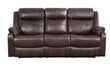 Yerba Brown Microfiber Double Lay Flat Reclining Sofa - 9990DB-3 - Bien Home Furniture & Electronics