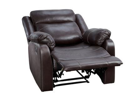 Yerba Brown Microfiber Lay Flat Reclining Chair - 9990DB-1 - Bien Home Furniture &amp; Electronics