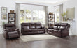 Yerba Brown Microfiber Lay Flat Reclining Living Room Set - SET | 9990DB-3 | 9990DB-2 - Bien Home Furniture & Electronics