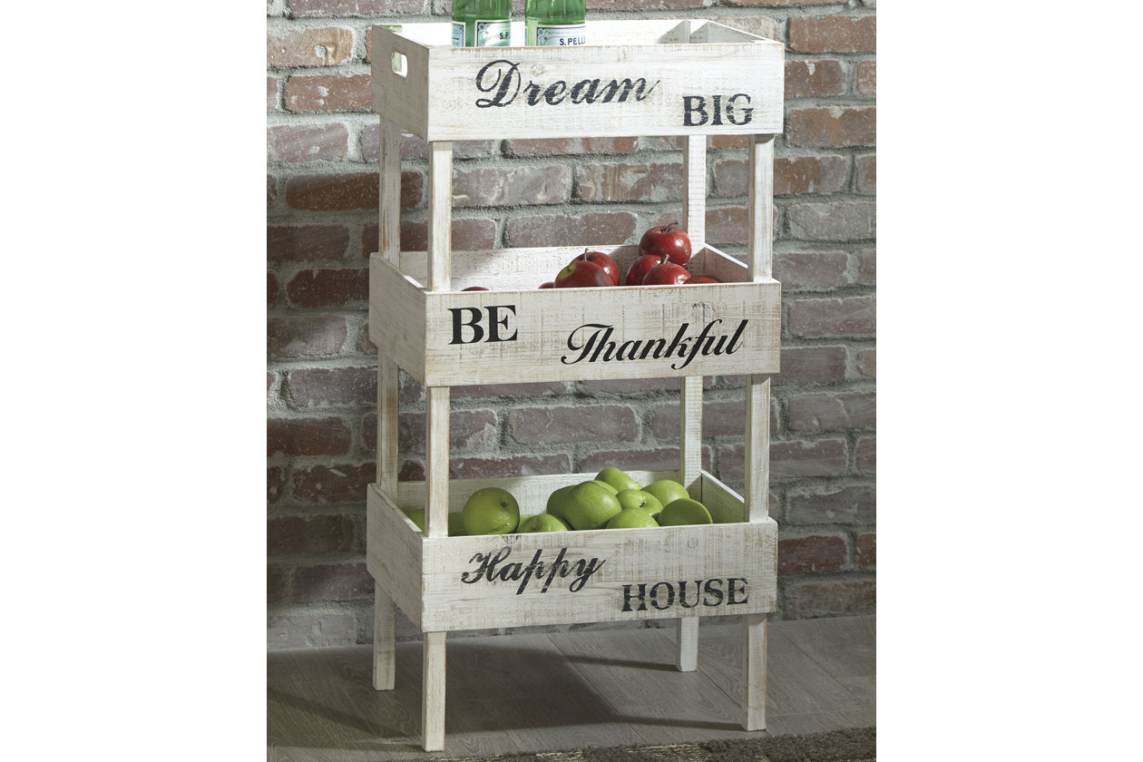 Yulton Antique White Storage Shelf - A4000091 - Bien Home Furniture & Electronics