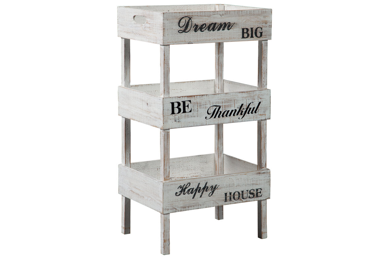 Yulton Antique White Storage Shelf - A4000091 - Bien Home Furniture & Electronics