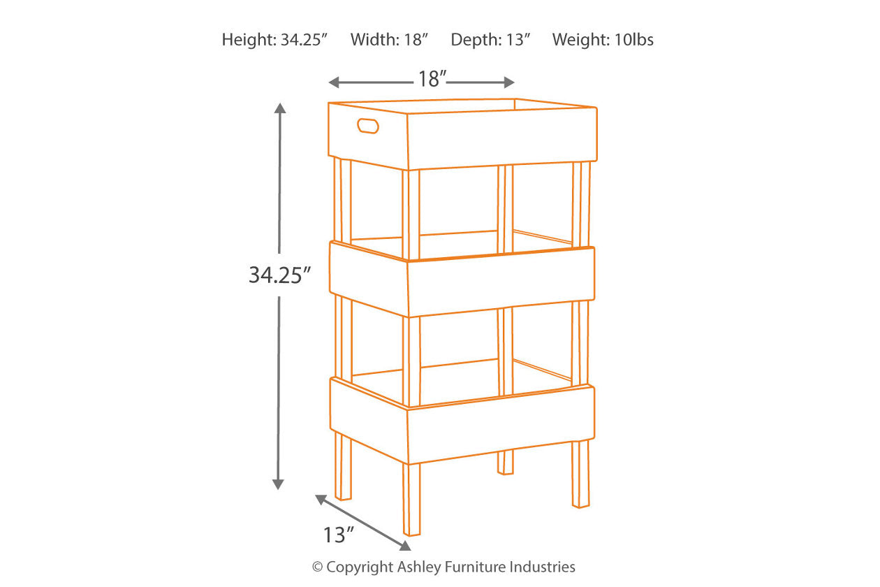 Yulton Antique White Storage Shelf - A4000091 - Bien Home Furniture & Electronics