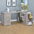 Yvette Gray Driftwood L-shape Office Desk - 801516 - Bien Home Furniture & Electronics