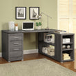 Yvette Weathered Gray L-shape Office Desk - 800518 - Bien Home Furniture & Electronics