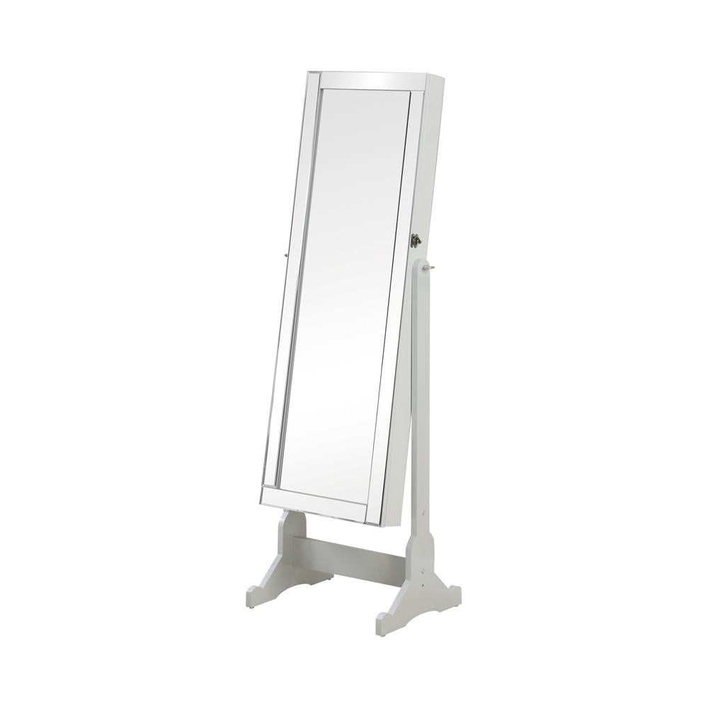 Yvonne Dove Gray Storage Jewelry Cheval Mirror - 901866 - Bien Home Furniture & Electronics