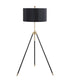 Zabka Tripod Floor Lamp Black/Gold - 923255 - Bien Home Furniture & Electronics