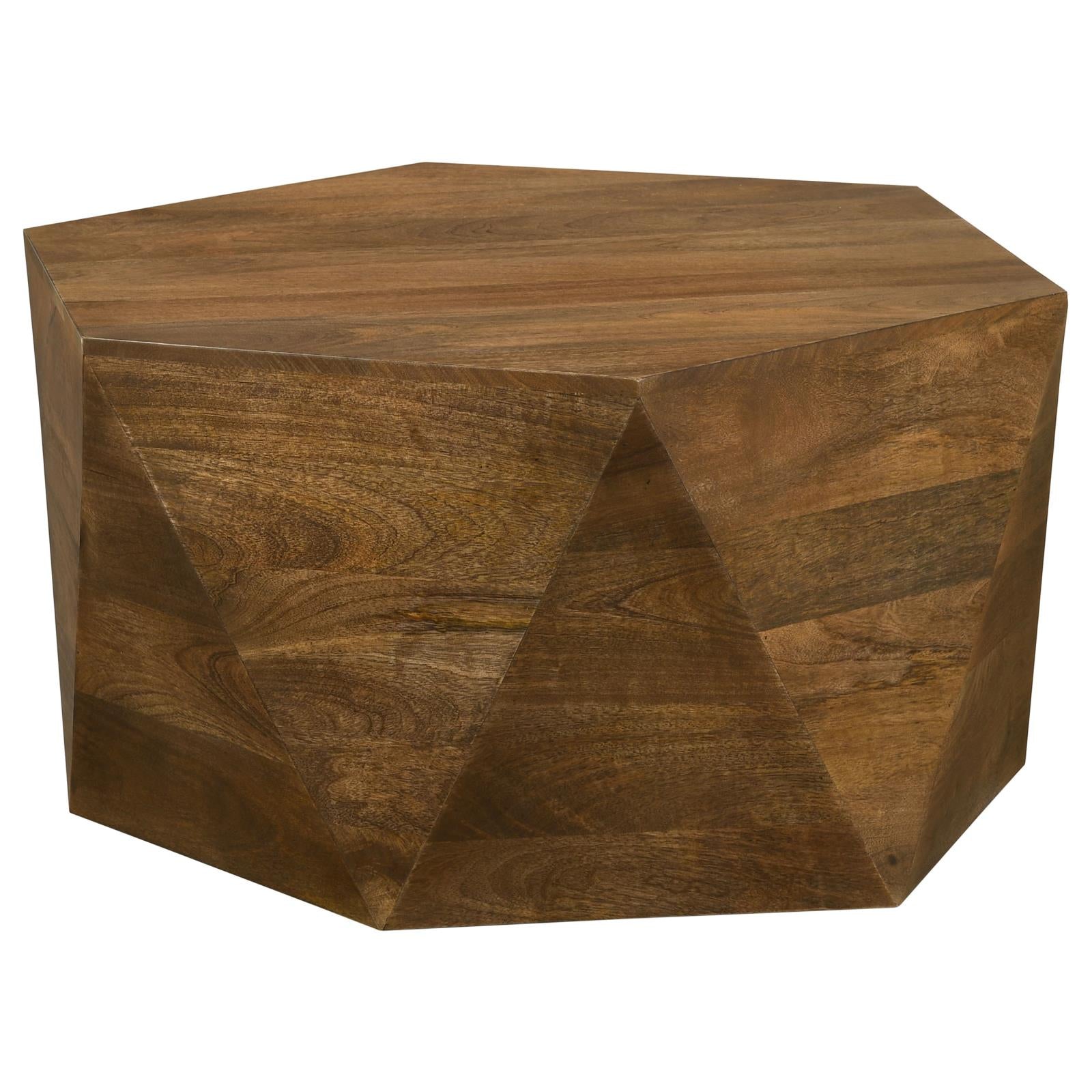 Zalika Natural Hexagonal Coffee Table - 724188 - Bien Home Furniture &amp; Electronics