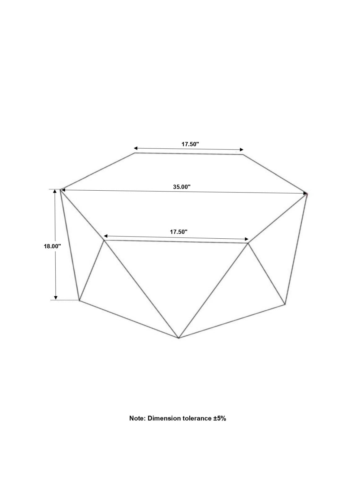 Zalika Natural Hexagonal Coffee Table - 724188 - Bien Home Furniture &amp; Electronics