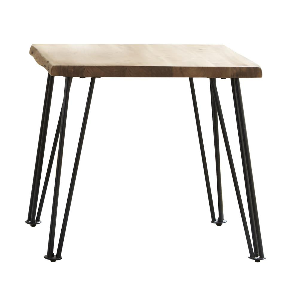 Zander End Table with Hairpin Leg Natural/Matte Black - 723497 - Bien Home Furniture &amp; Electronics