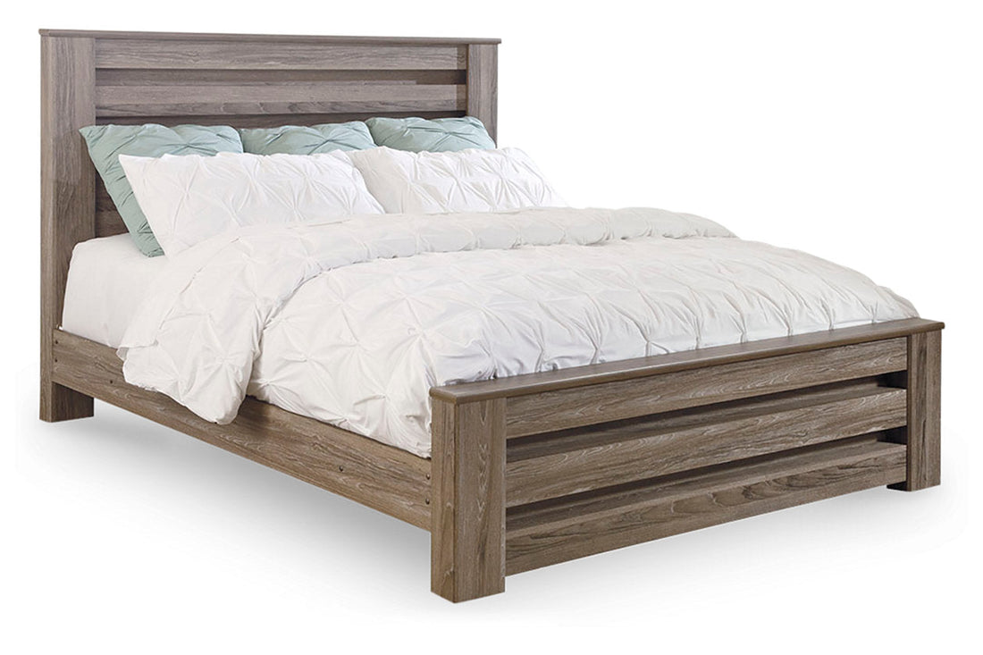 Zelen Warm Gray King Panel Bed - SET | B248-66 | B248-68 | B248-99 - Bien Home Furniture &amp; Electronics