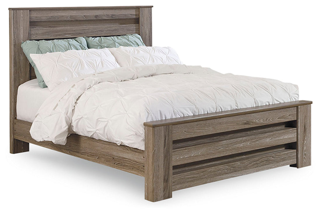Zelen Warm Gray Queen Panel Bed - SET | B248-64 | B248-67 | B248-98 - Bien Home Furniture &amp; Electronics