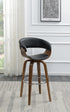 Zion Walnut/Black Upholstered Swivel Bar Stool - 100205 - Bien Home Furniture & Electronics