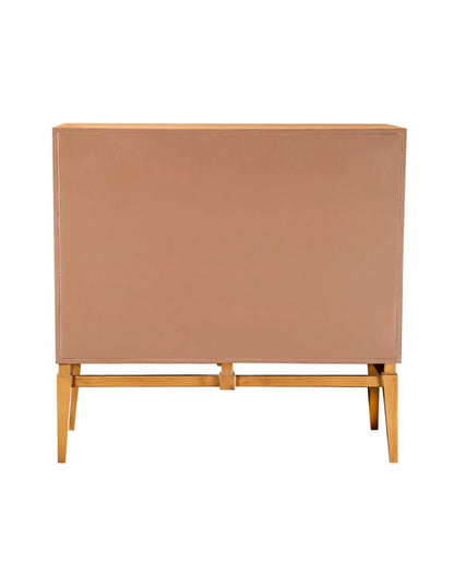 Zira Brown/Antique Gold Sunburst 2-Door Accent Cabinet - 953496 - Bien Home Furniture &amp; Electronics