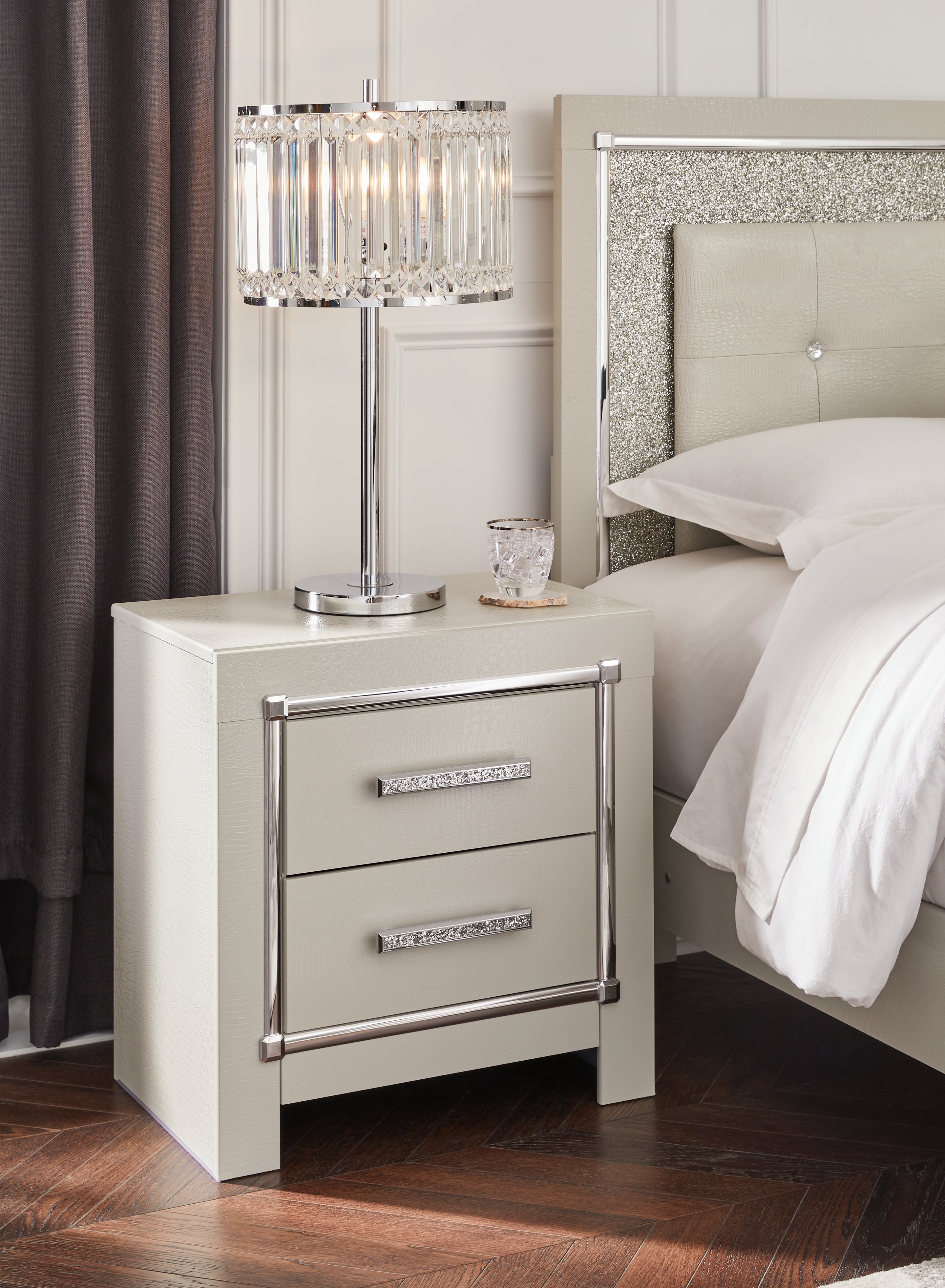 Zyniden Silver Nightstand - B2114-92 - Bien Home Furniture &amp; Electronics