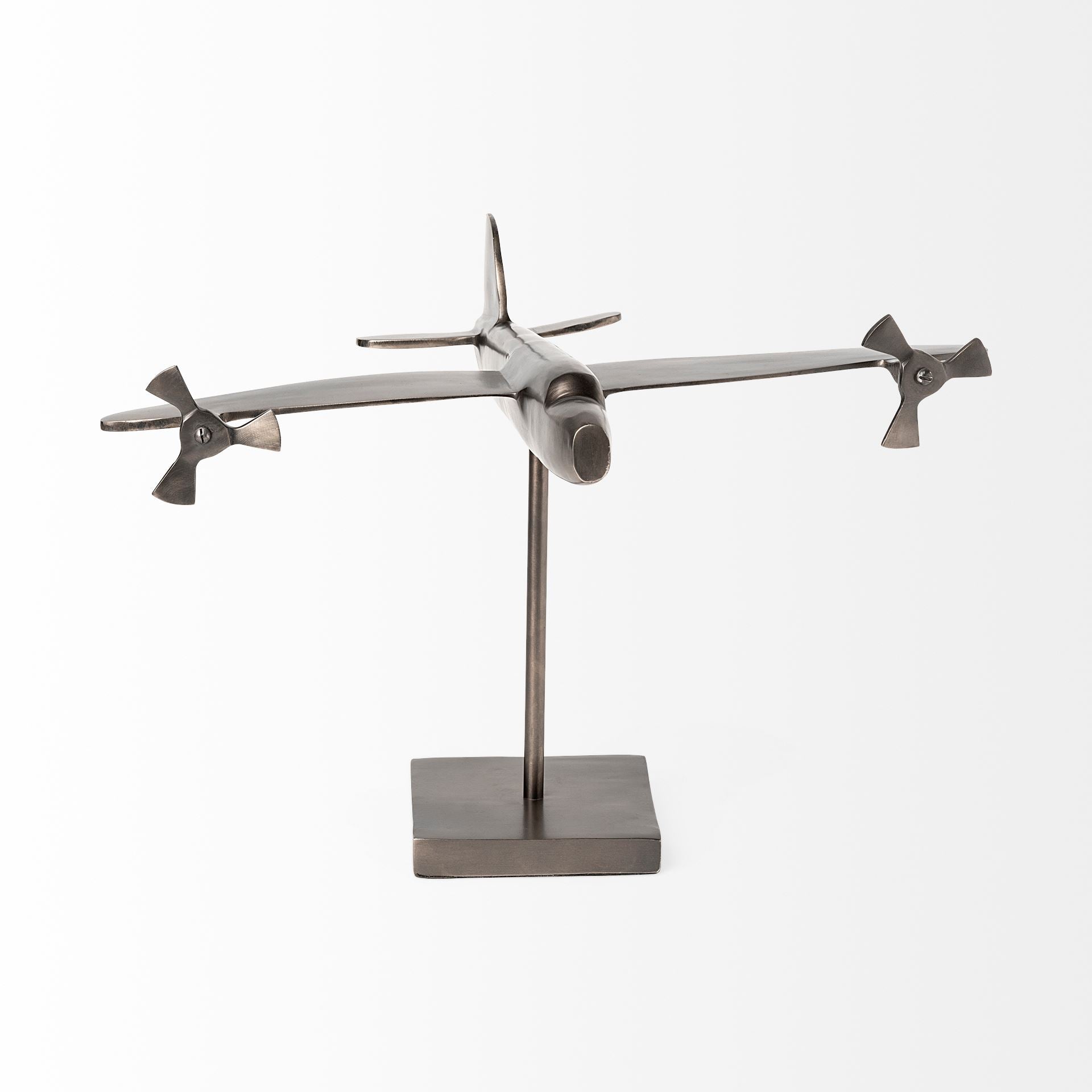 Maverick I 12L x 16W Gray Metal Bomber Plane