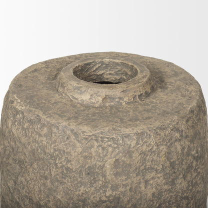 Rama Large Gray Paper Mache Floor Vase