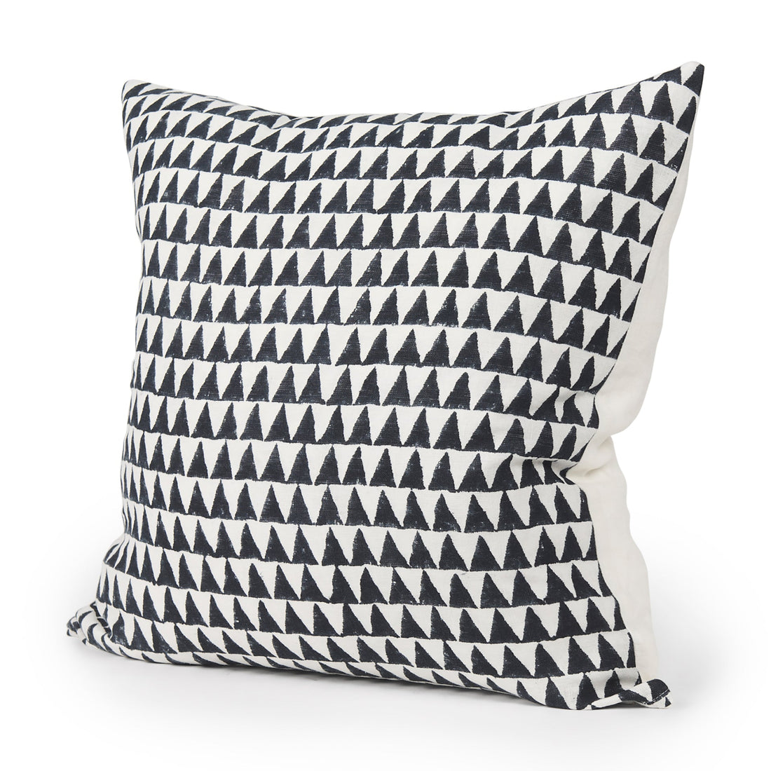 Jolie 22x22 Cream w/ Black Print Linen Square Pillow Cover w/Filler, Set of 2