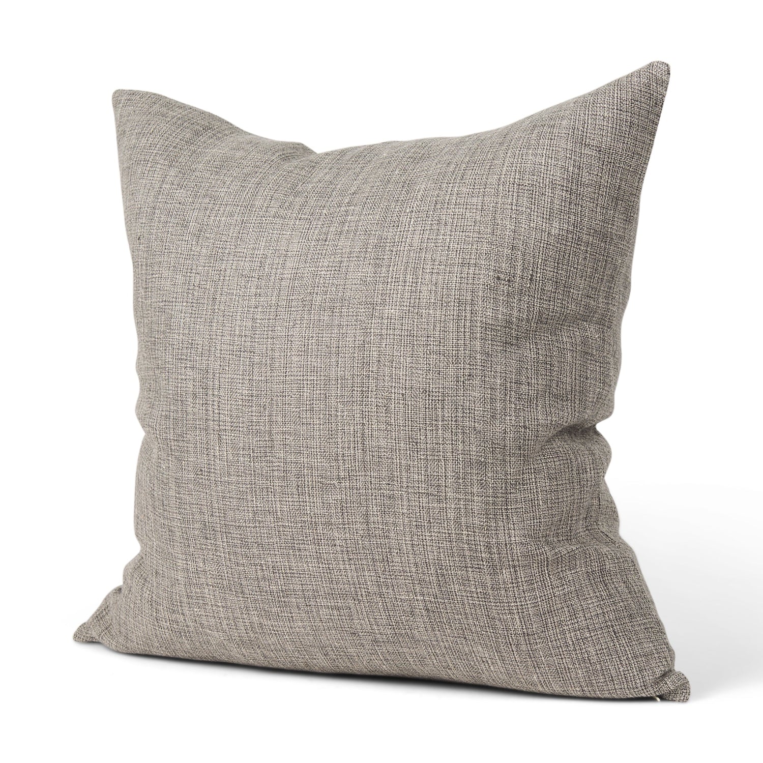 Jacklyn Grey Linen Square Decorative Pillow Cover w/Down Filler, Set of 2