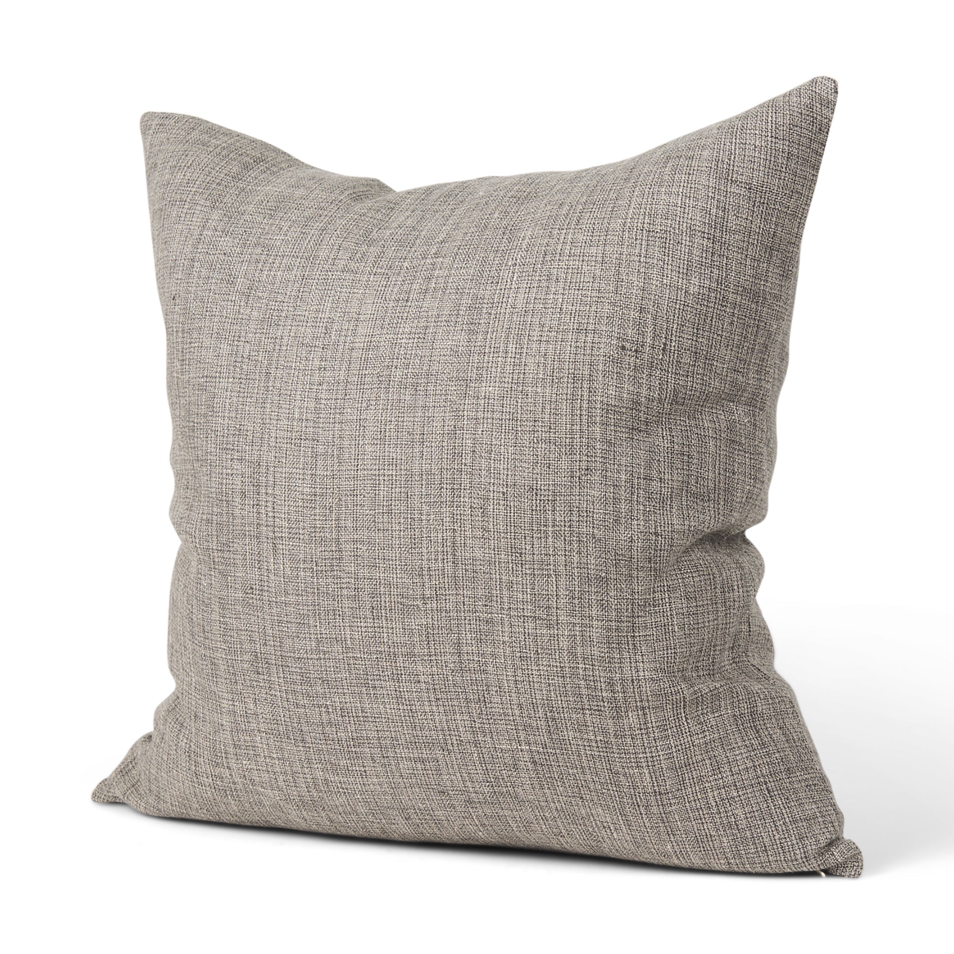 Jacklyn Grey Linen Square Decorative Pillow Cover w/Down Filler, Set of 2