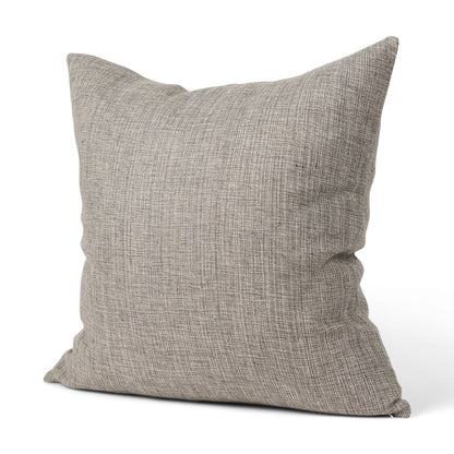 Jacklyn Grey Linen Square Decorative Pillow Cover w/Down Filler, Set of 2