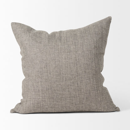 Jacklyn Grey Linen Square Decorative Pillow Cover w/Down Filler, Set of 2