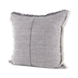 Thais 20x20 Blue and Cream Fringed Pillow Cover w/Non-Allergen Filler, Set of 2