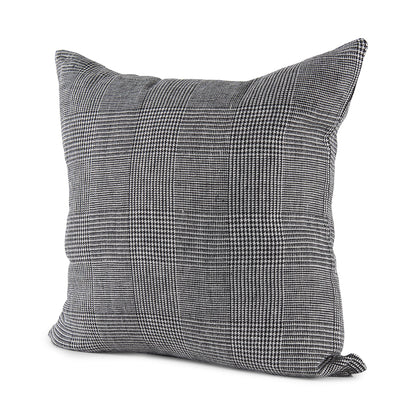 Ramone 20x20 Black and White Fabric Pillow Cover w/Non-Allergen Filler, Set of 2