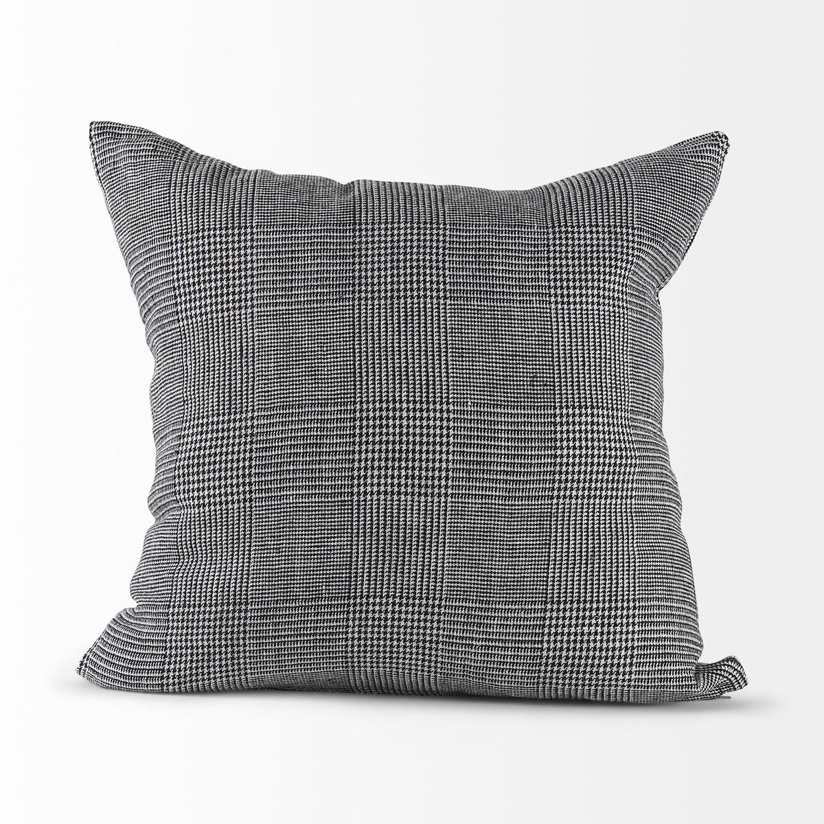 Ramone 20x20 Black and White Fabric Pillow Cover w/Non-Allergen Filler, Set of 2