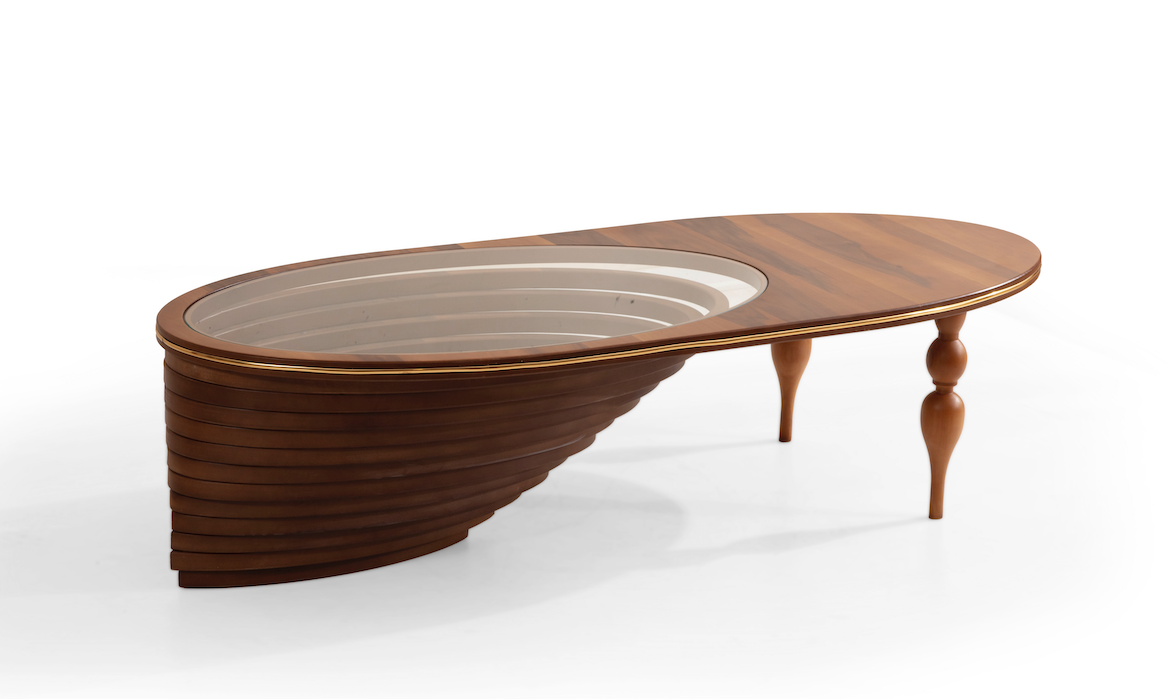 033 Walnut/Gold Coffee Table [ETA: 3/15] - 033WAL GOLD -COF
