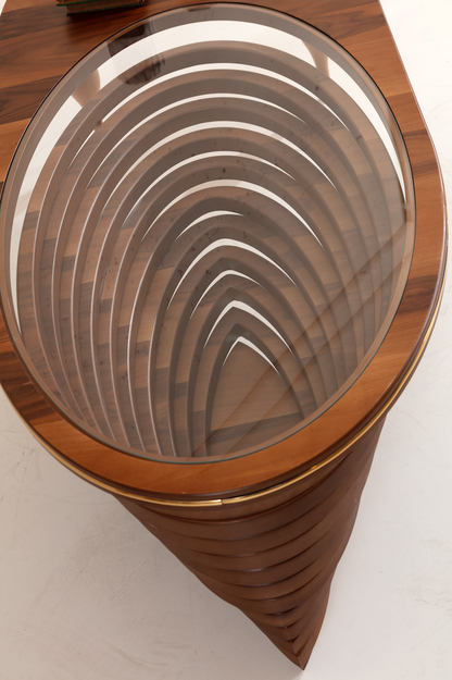 033 Walnut/Gold Coffee Table [ETA: 3/15] - 033WAL GOLD -COF