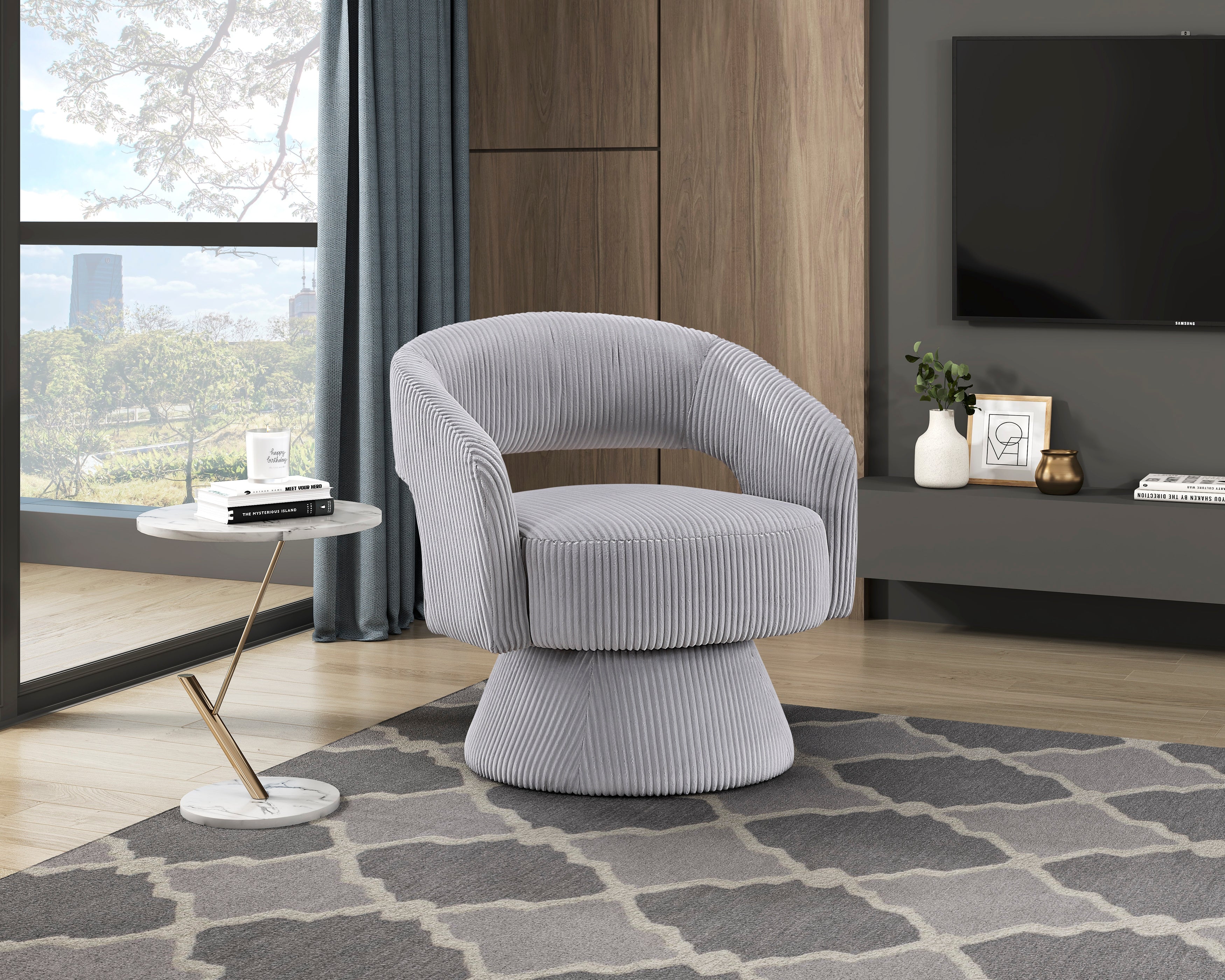 1013GRY-1 Swivel Chair - 1013GRY-1