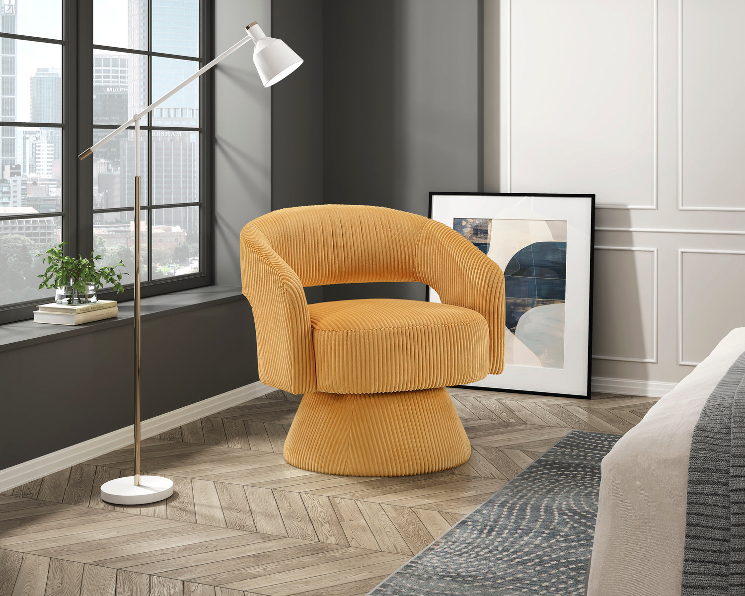 1013YLW-1 Swivel Chair - 1013YLW-1