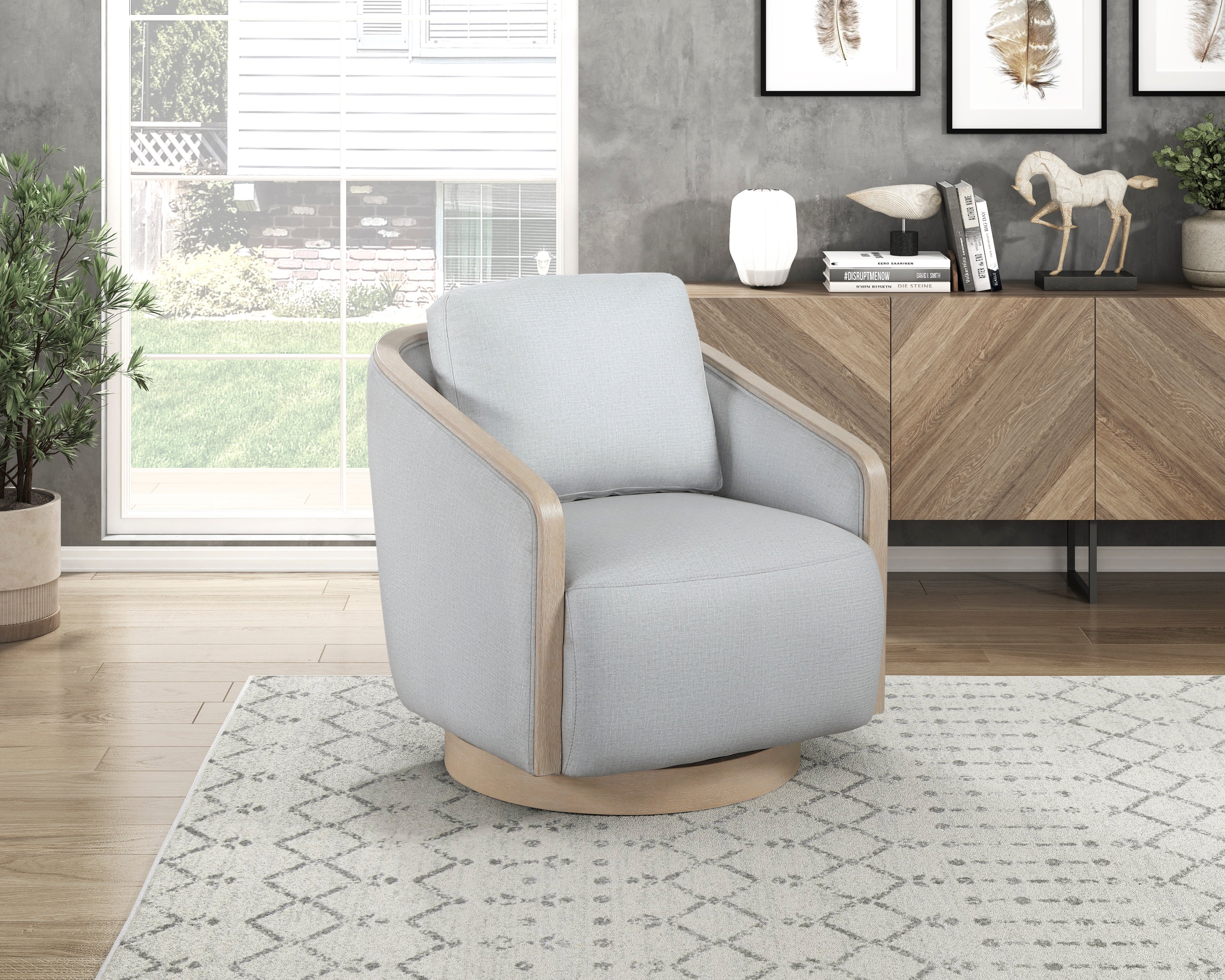 1041GY-1 Swivel Chair - 1041GY-1