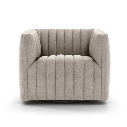 Augustine Swivel Chair in Orly Natural