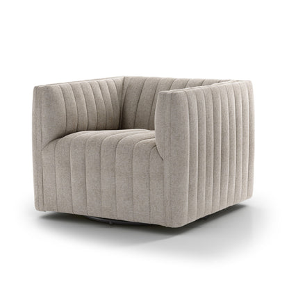 Augustine Swivel Chair in Orly Natural