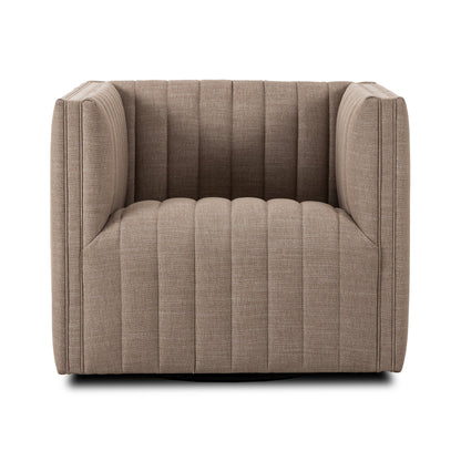 Augustine Swivel Chair in Crypton Nomad Taupe