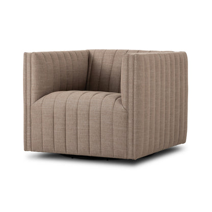 Augustine Swivel Chair in Crypton Nomad Taupe